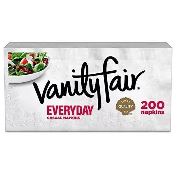FLINT - Vanity Fair Everyday Napkins, 200 Count (Pack Of 1) (Packaging Design May Vary)