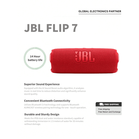 FLIP 7 Portable Multi-Function Wireless Speaker