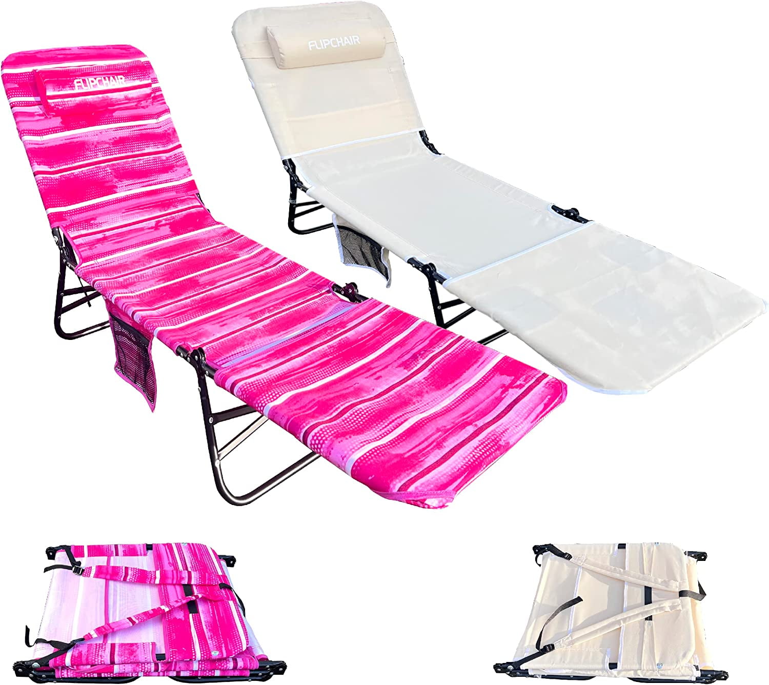 FLIP Face Down Tanning Chaise Lounge Chair Face & Arm Holes 2 Legs