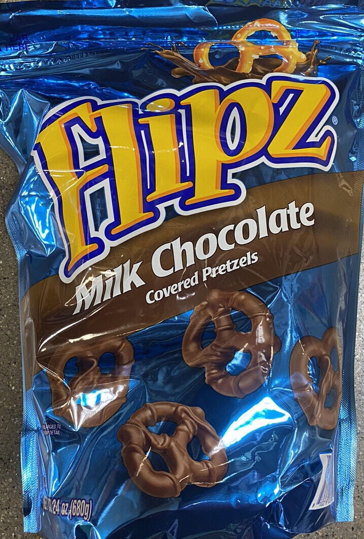 FLIPZ Milk Chocolate Covered Pretzels 24 Oz Bag FREE SHIP