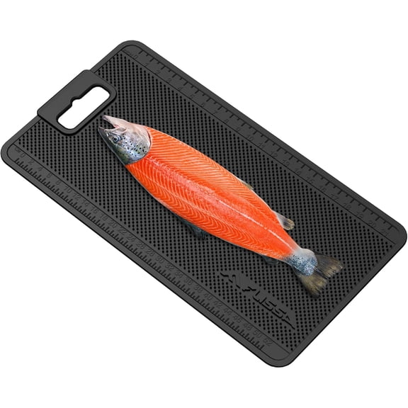 FLISSA Nonslip Fish Fillet Mat with Measuring Scale, 24"*13", Durable & Portable Fish Cleaning Mat for Easy Filleting, Large Fish Mat for Fish Cleaning and Cutting Board