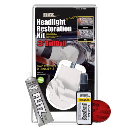 FLITZ PREMIUM POLISHING PRODUCTS HR 31501 Headlight Restoration Kit,For Auto,Truck