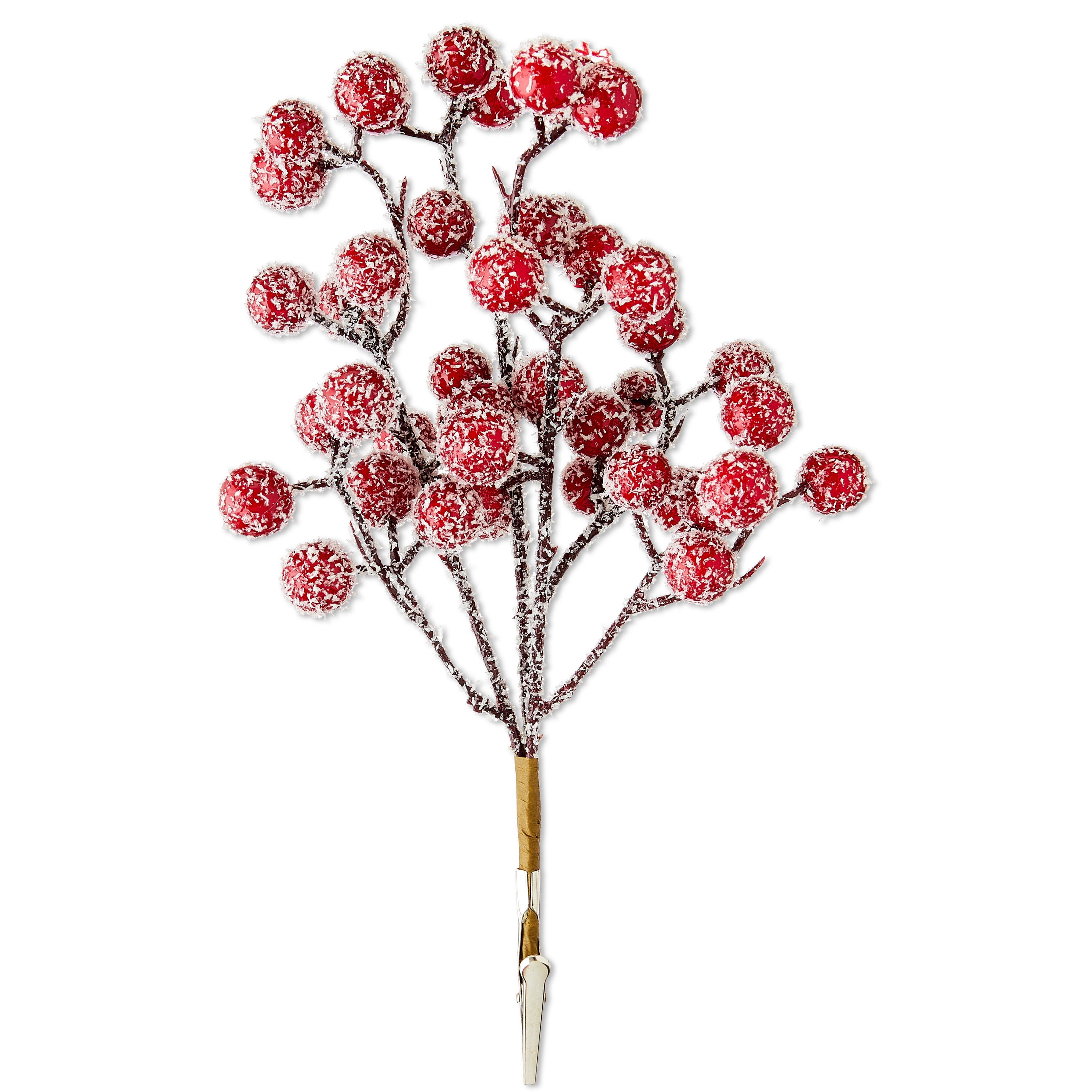 Frosted Berries Christmas Clip Ornament, Red, 9", by Holiday Time