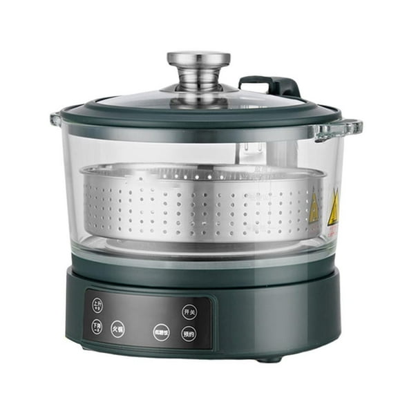 FLKWOP Low Carb Rice Cooker Low Sugar Digital Steamer, Intelligent Lifting Sugar Removal Rice Cooker, with Stainless Steel Steamer Tray, Touch Control, Automatic Drain Rice Steamer, 3 L