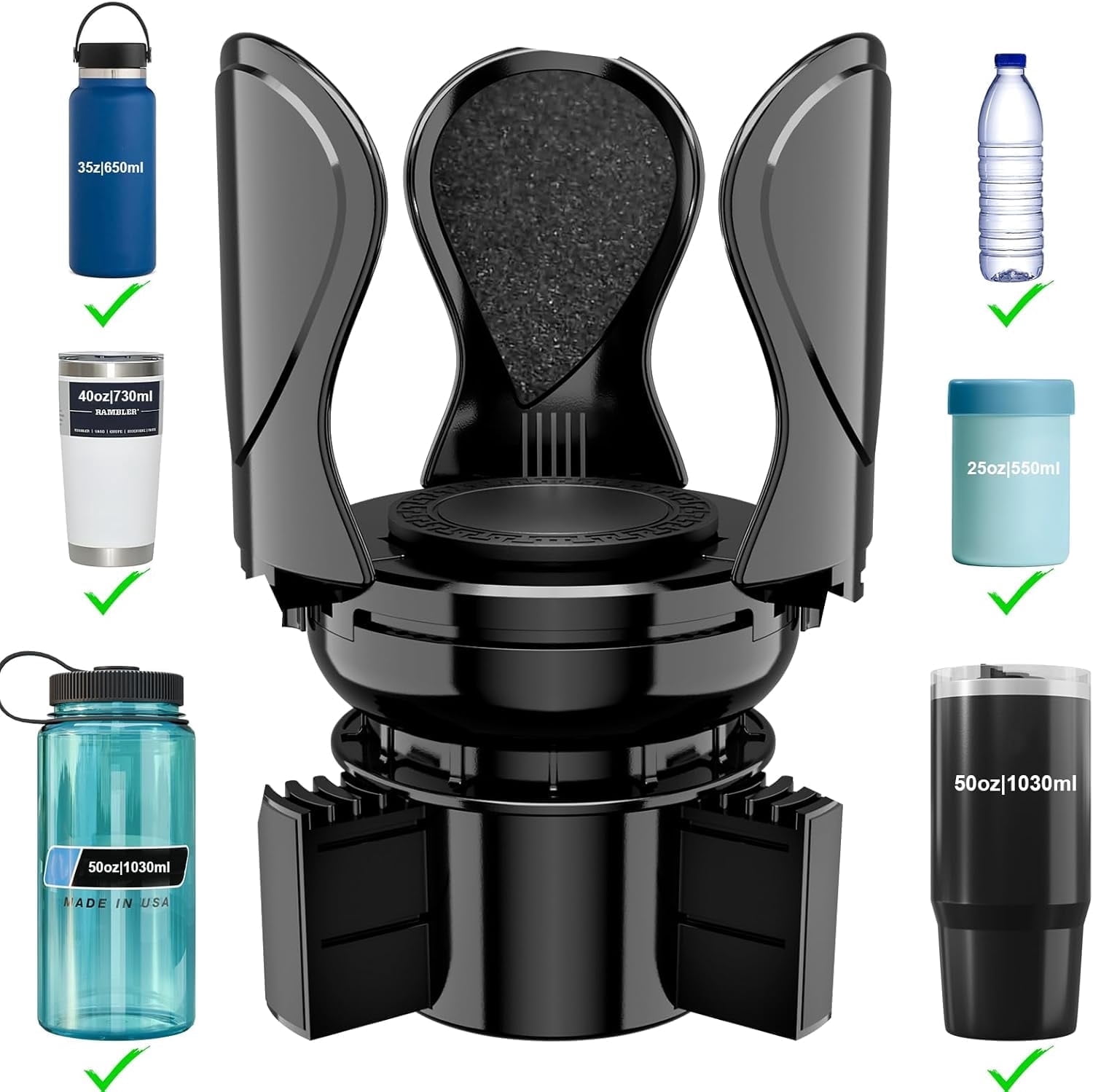Step-by-step methods to secure large bottles in a car