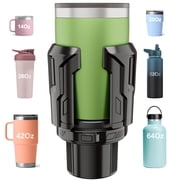 FLLIK Car Cup Holder Expander with One-Button Automatic Adjustment, Universal Expandable Base Car Drink Holder Fits 32-40 oz Large Bottles, Compatible with Yeti, Hydro Flask, Owala, Mugs