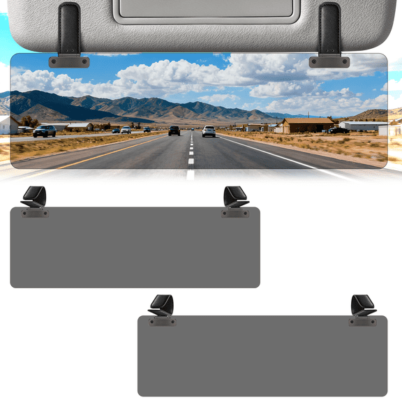FLLIK Polarized Car Sun Visor Extenders Anti-Glare UV400 (2-Pack)