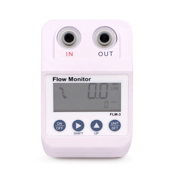 FLM-3 1/4 Inch Flow Meter Automatic Digital Water Filter Monitor LCD Display Buzzer Alarm