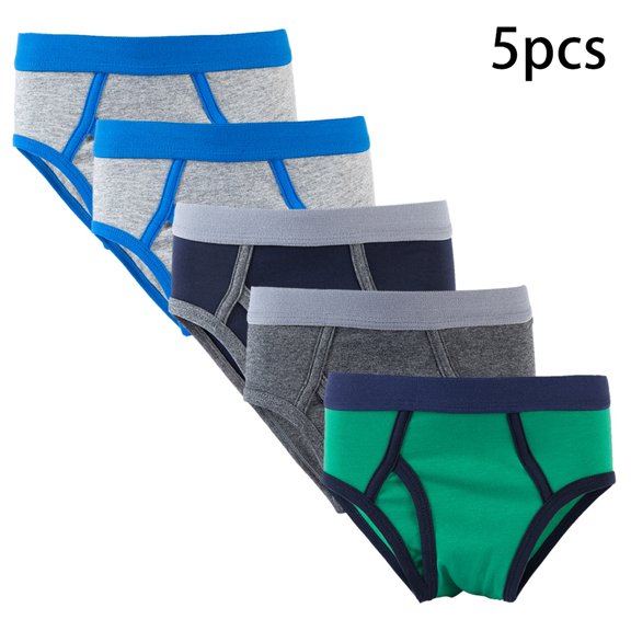 FLMEI 2-12Years Boys Underwear Panties for Toddler Kids Soft Cotton Boxer Briefs Big Little Boys Panties Underwear Boxer Briefs 5Pack,Size 6-7