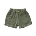 thumbnail image 1 of FLMEI 3-12 Little&Big Girls Summer Denim Kids Toddler Shorts Elastic Waistband Jeans Shorts Summer Shorts, 1 of 8
