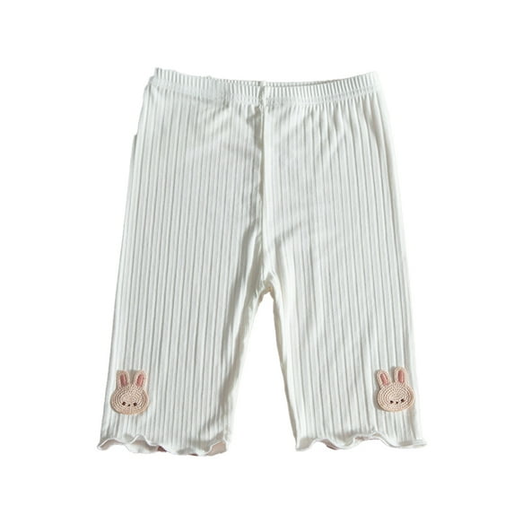 Chenyin 4-12T Girls Leggings Shorts for Toddler Kids Elastic Waist Five Pants Summer Printing Flare Shorts