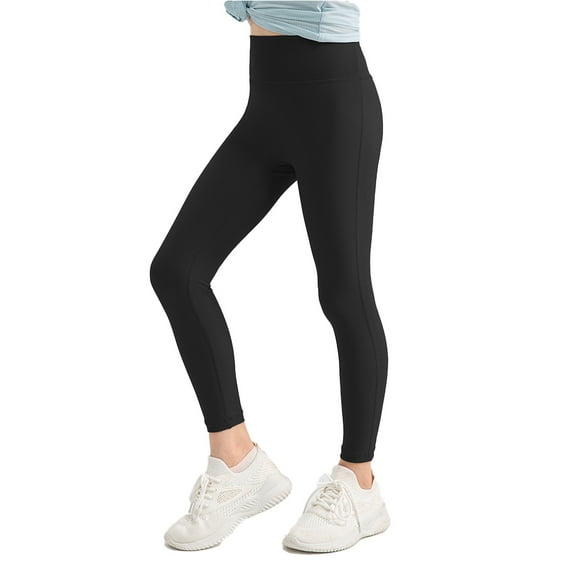 FLMEI 5-12T Girls Cinch Leggings Summer Solid Pants Casual Stretchy Yoga Sport Pants Trousers Workout Jogger Sweatpants for Toddler Kids
