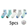 thumbnail image 1 of FLMEI 5-Pair Baby Toddler Kids Crew Socks Unisex Summer Ankle Socks Mesh Boneless Socks for Boys Girls 1-8 Years, 1 of 9