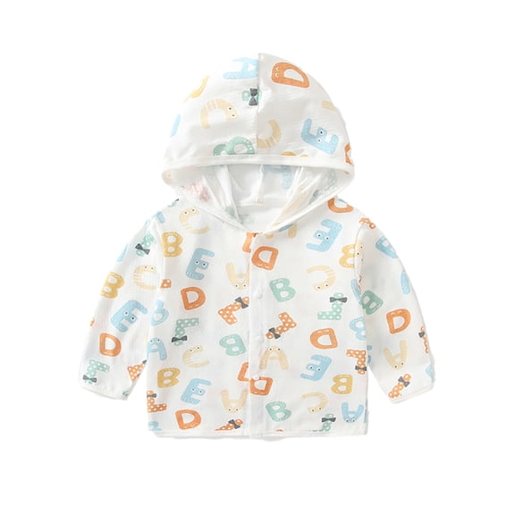 FLMEI 6-24 Months Boys Girls Sun Protection Jacket Infant Ice Silk Sun Shirt Coat Unisex Baby Sun Rash Guard Air Conditioning Shirt UV Protection Breathable Sunsuits