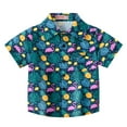 thumbnail image 1 of FLMEI Baby Kids Boys Printing Shirts Button down Hawaiian Shirts Short Sleeve Cool Blouses Tops Summer Casual T-Shirt for Toddler 6 Months - 7 Years, 1 of 9