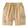 thumbnail image 1 of FLMEI Baby Kids Cargo Shorts Pants with Pocket for Boys Elastic Waist Casual Shorts 2-10 Years Boys Summer Drawstring Five Pants for Toddler, 1 of 8