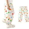 thumbnail image 1 of FLMEI Baby Kids Floral Mosquito Pants for Boys Girls Cotton Elastic Basic Long Pants Toddler Bloomers Casual Joggers for 2-12T, 1 of 8
