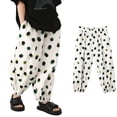 thumbnail image 1 of FLMEI Boys Girls Cotton Pants Anti-Mosquito Long Bloomers for Kids Toddler Summer Printed Casual Drawstring Unisex Trousers 2-12 Years Old, 1 of 9