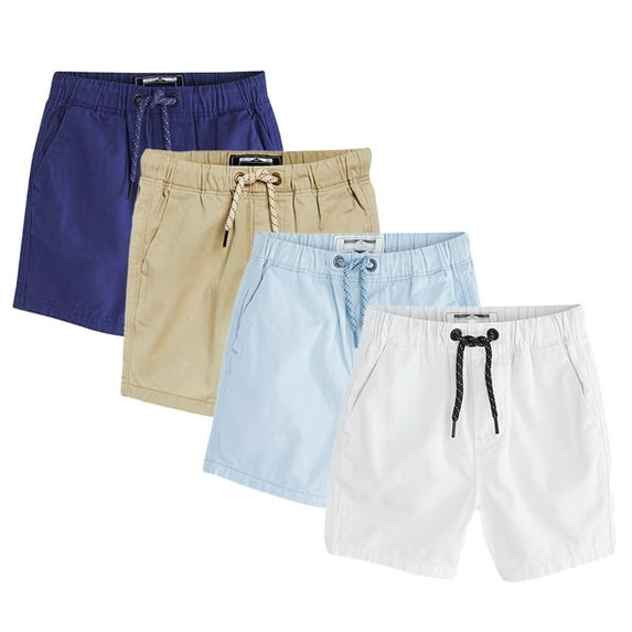 FLMEI Boys Jogger Shorts for Kids Toddler Summer Cotton Shorts Baby Breathable lightweight Active Shorts Pants,Sizes 2-8Y