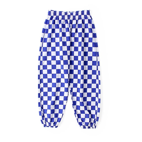 FLMEI Boys Jogger Sweatpants for Kids Toddler Active Sweats Pants Trousers Cute Plaid Cotton Sport Jogger Pants
