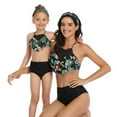 thumbnail image 1 of FLMEI Family Swimwear Two Pieces Parent-Child Bikini Set Ruffles Tank Tops Swimwear Halter for Kids Toddler Mom Bathing Suits, 1 of 7