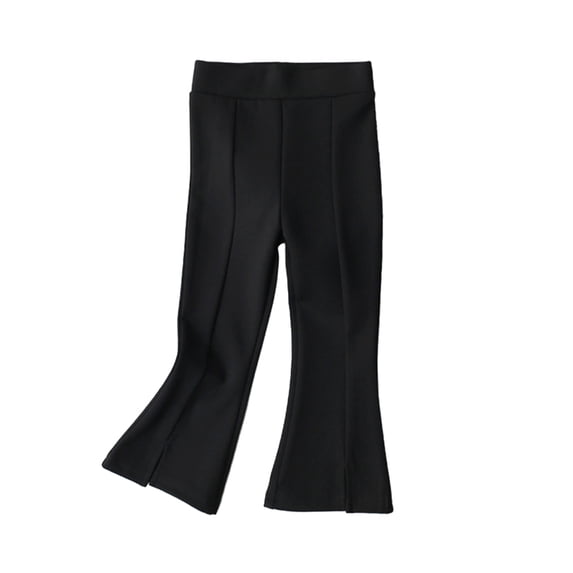 FLMEI Kids Baby Girls Leggings Pants Cross Flare Leggings Toddler Waist Wide Leg Flare Pants High Waist Trousers Pants Bell Bottoms Size 1-9 Years Old