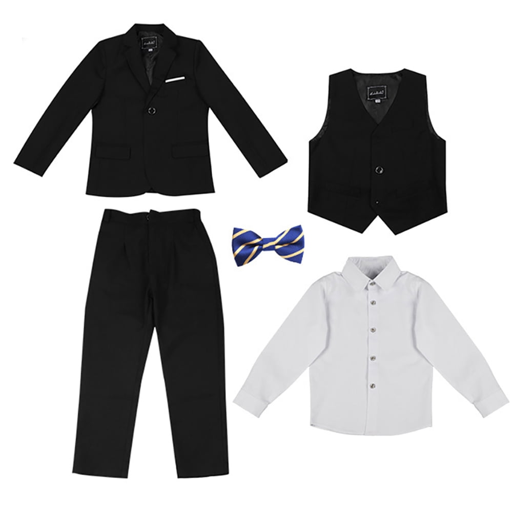 FLMEI Kids Boy's Tuxedos Set Teen Boys Suits Toddler Formal Suits Set Wedding Suits Kids Slim