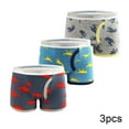 thumbnail image 1 of FLMEI Kids Boys Boxer Briefs Underwear 3-8Y Toddler Soft Cotton Briefs Dinosaur Printing Baby Shorts Panties 3pack, 1 of 8