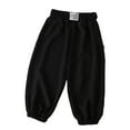 thumbnail image 1 of FLMEI Kids Toddler Boys Girls Pants Infant Elastic Waist Anti-Mosquito Trousers Unisex Solid Colour Wide-Legged Joggers Pants Size 6 M-10T, 1 of 9