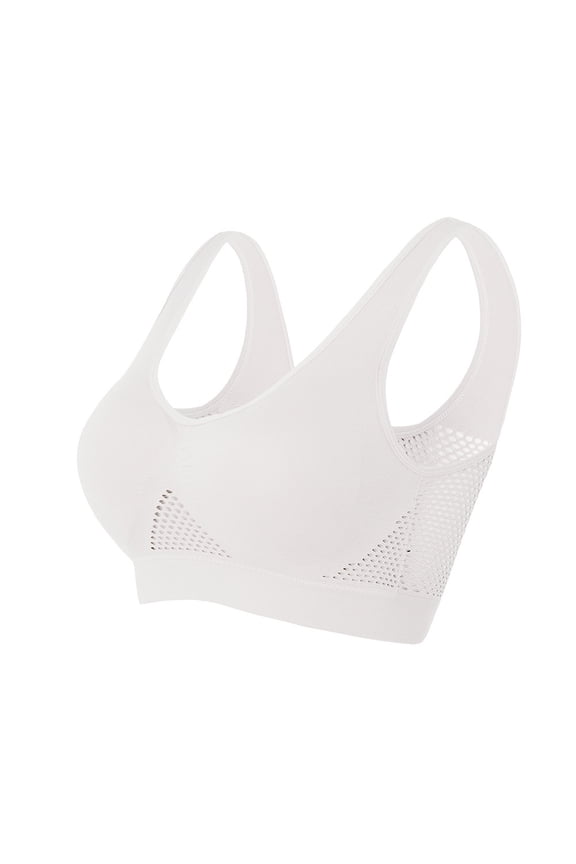 Large Size Sports Bras Breathable Underwear Womens Seamless Skeleton Support Posture Yoga Bras S-7XL