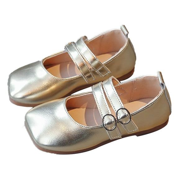 FLMEI Little Girls Dress Shoes Toddler Soft Soled Flats Wedding Party Princess Shoes for Girls Spring Autumn Lleather Shoes for Little/Big Kids