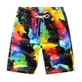 thumbnail image 1 of FLMEI Men's Beach Shorts Elastic Waist Printed Five Pants Loose Swim Trunks Quick Dry Summer Sweat Shorts for Mens M-4XL, 1 of 9