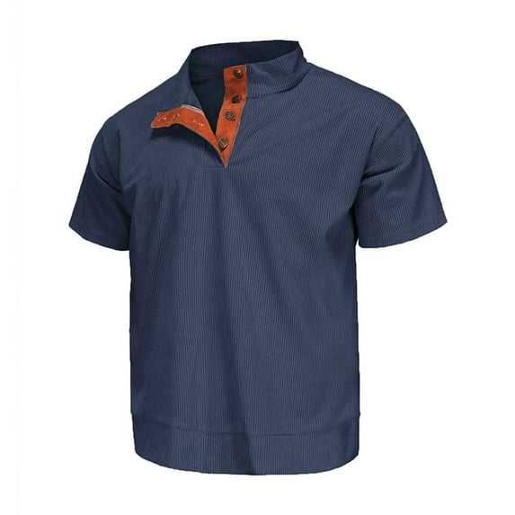 FLMEI Men's Short Sleeve Shirts Summer Pullover Henley Shirt Mens Solid Color T Shirt Casual Tees Tops S-5XL