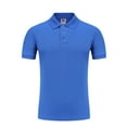 thumbnail image 1 of FLMEI Men's Soft Cotton T-Shirt , Short Sleeve Golf Shirts ，Summer Lapel Tees Buttons Tops for Mens S-3XL, 1 of 6