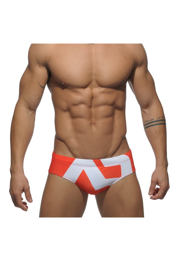 Men's Swim Trunks Stretch Swim Trunks for Men Bathing Suit Printed Triangle Surf Swim Trunks S-XL