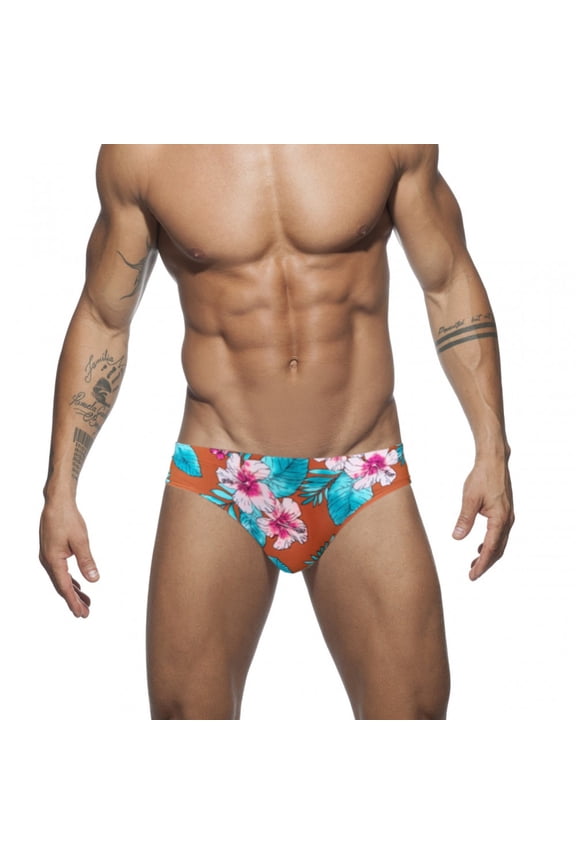 Men's Swim Trunks Stretch Swim Trunks for Men Bathing Suit Printed Triangle Surf Swim Trunks S-XL