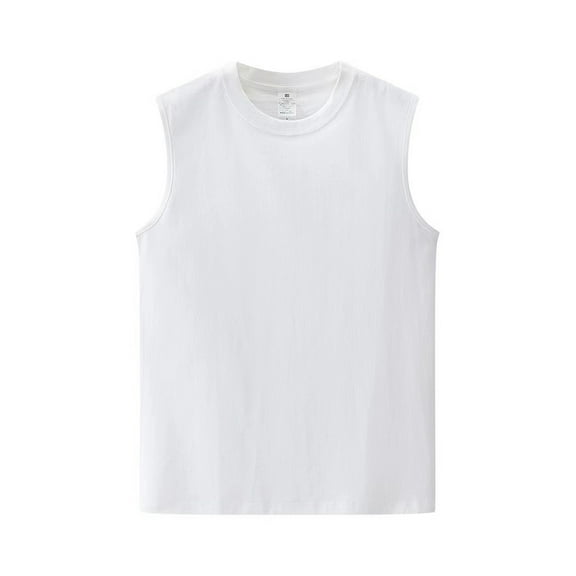 FLMEI Men's Women Basic Sleeveless Vest Top Cotton Solid Male Female T-Shirt Undershirt Activewear Sizes S~4XL
