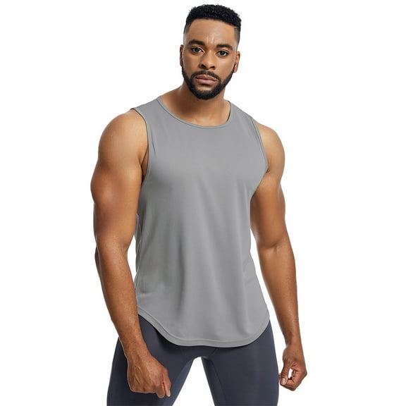 FLMEI Men's Workout Running Tank Top Sleeveless Gym Athletic Shirts Summer Mesh Sleeveless T Shirts for Mens L-3XL