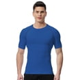 thumbnail image 1 of FLMEI Men's Workout T-Shirt Short-Sleeved Sportswear Shirts Mens Sports Summer Elastic Undershirt Tees for Workout Running, 1 of 9