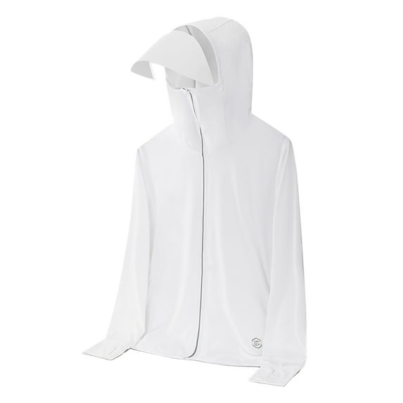 Chenyin Mens Womens Ice Silk Sun Protection Jacket Breathable Rashguard Unisex Summer Upf 50+ UV Sun Shirt Cool Hoodie Sunsuits Jacket for Mens Womens M-5XL
