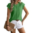 thumbnail image 1 of FLMEI Pullover Womens Sweaters Short Sleeve Cute Knitted Summer Casual Jumper for Women Loose Tops S-XL, 1 of 9
