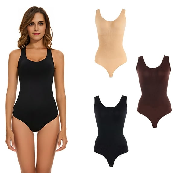 FLMEI Shapewear for Women Tummy Control Bodysuits Double Control One-Piece Body Shaper Large Size Tummy Waist Cincher for Womens S-XXXL