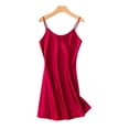 thumbnail image 1 of FLMEI Silk Nightgown Dress for Women Satin Sleepwear Lingerie Sleep Dress Satin Chemise Slip Dress Adjustable Spaghetti Strap Chemise Dress Nightwear S-XXL, 1 of 7