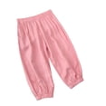 thumbnail image 1 of FLMEI Toddler Kids Baby Boys Girls Cotton Linen Long Pants Anti-Mosquito Trousers Elastic Waist Bloomers Teen Casual Joggers Pants 1-14 Years, 1 of 9