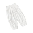 thumbnail image 1 of FLMEI Toddler Kids Baby Boys Girls Cotton Linen Long Pants Anti-Mosquito Trousers Elastic Waist Bloomers Teen Casual Joggers Pants 1-14 Years, 1 of 9