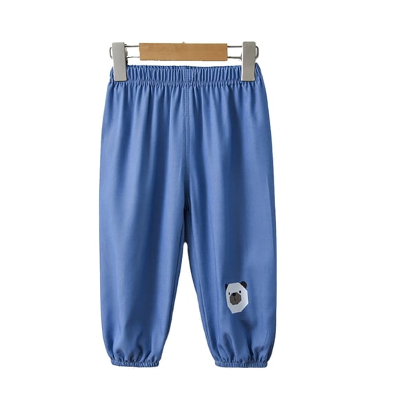 FLMEI Toddler Kids Baby Boys Girls Denim Pants Anti-Mosquito Jeans Trousers Elastic Waist Casual Bloomers Pants 2-7 Years Old