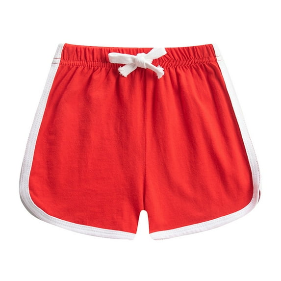 FLMEI Toddler Kids Girls Boys Sweat Shorts Summer Cotton Casual Short Unisex Active Bike Short Pants for 3-9 Years Old