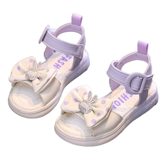 FLMEI Toddler Kids Girls Sandals Little Girls Summer Flats Shoes Little Big Kid Open Toe Sandals for Girls