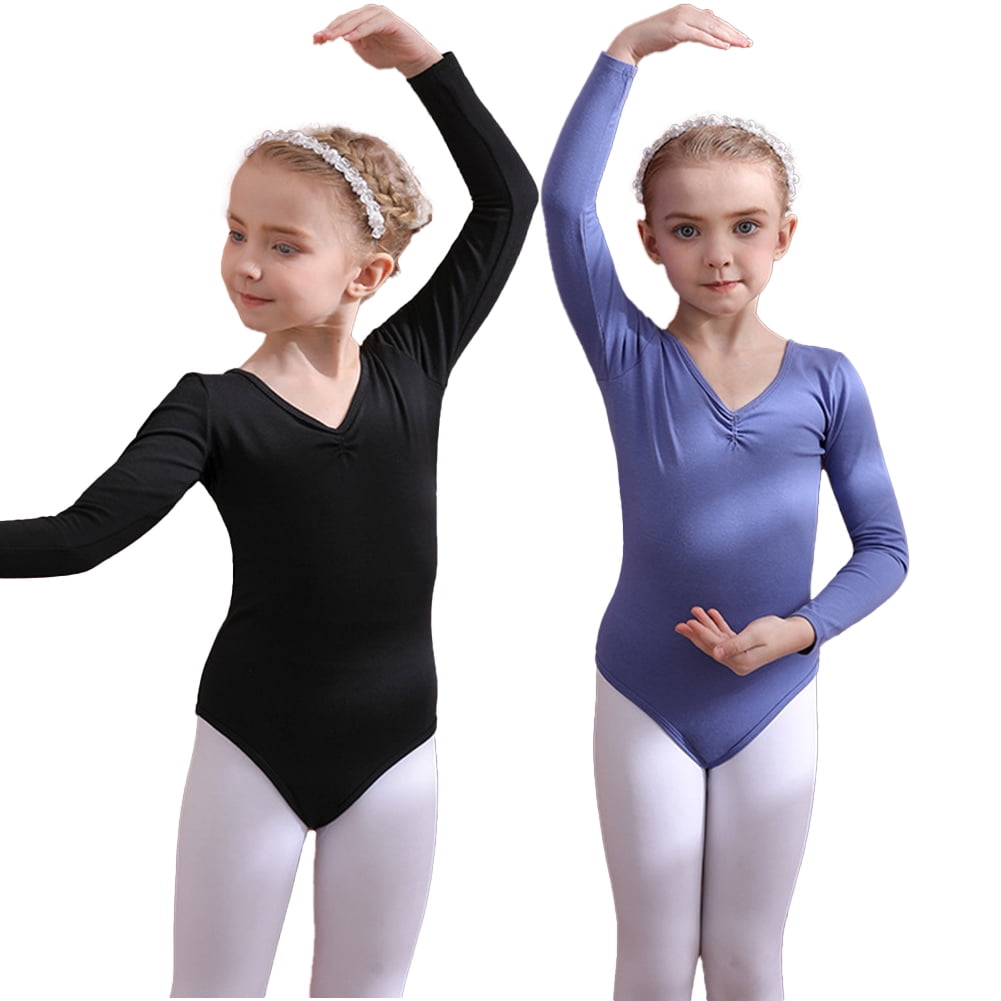 FLMEI Toddler Kids Gymnastics Leotards for Girls Long Sleeve