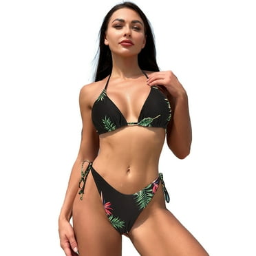 FLMEI Two Piece Swimsuit Set for Women's Two Piece Bikini Set Bottom Sports Bikini Swimsuits S-XL